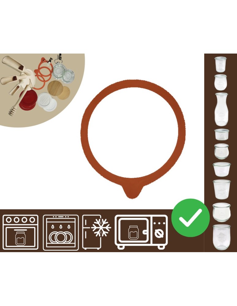 Słoiki i butelki - Słoiki WECK / uszczelka gumka 60mm 1szt do SŁOIK WECK - product MODO24.PL 20