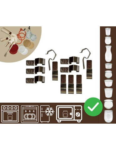 Słoiki i butelki - Słoiki WECK / zapinka blaszka 12szt do SŁOIK WECK - product 20