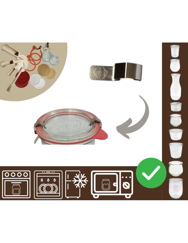 Słoiki i butelki - Słoiki WECK / zapinka blaszka 1szt do SŁOIK WECK - product MODO24.PL 20