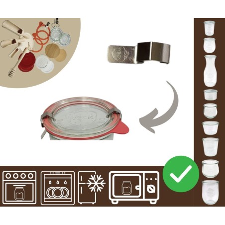 Słoiki WECK / zapinka blaszka 1szt do SŁOIK WECK