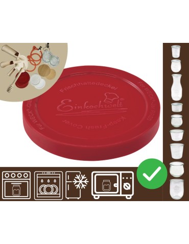 Słoiki i butelki - Słoiki WECK / silikonowe wieko 80mm do SŁOIK WECK - product 20