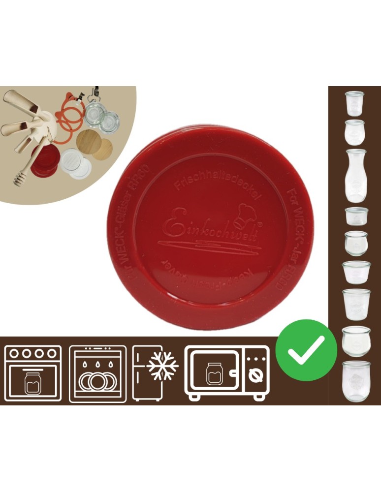 Słoiki i butelki - Słoiki WECK / silikonowe wieko 60mm do SŁOIK WECK - product MODO24.PL 20