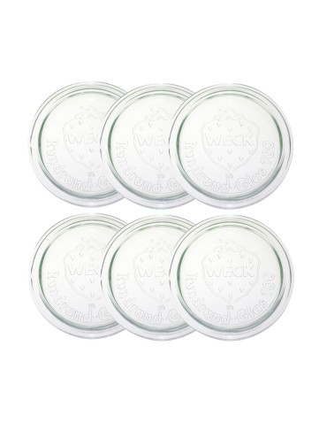 Słoiki i butelki - Słoiki WECK 6szt/ szklane wieko 100mm do SŁOIK WECK - product 22