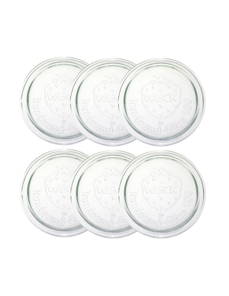 Słoiki i butelki - Słoiki WECK 6szt/ szklane wieko 100mm do SŁOIK WECK - product MODO24.PL 22