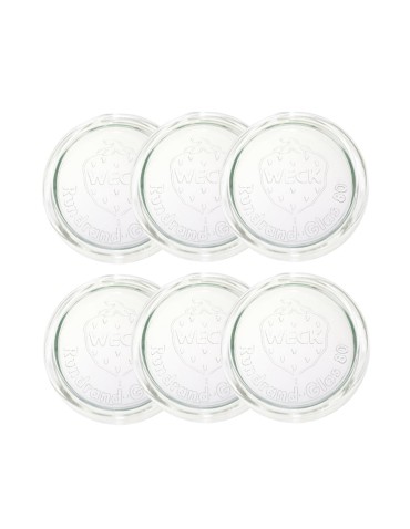 Słoiki i butelki - Słoiki WECK 6szt/ szklane wieko 80mm do SŁOIK WECK - product 22