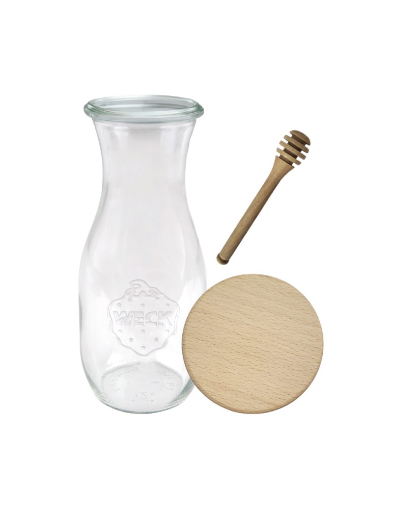 Słoiki i butelki - Słoiki WECK / drewniane wieko, nabierak KARAFKA 1l 1062ml BUTELKA - product MODO24.PL 22