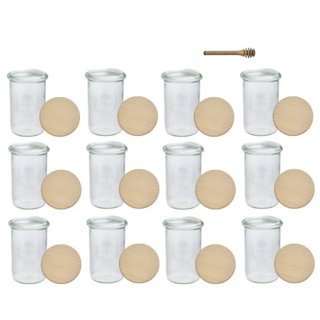 Słoiki WECK 12szt/ drewniane wieko, nabierak słoik 1050ml 1l MOLD