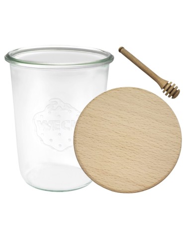 Słoiki i butelki - Słoiki WECK / drewniane wieko, nabierak słoik 850ml MOLD - product 22