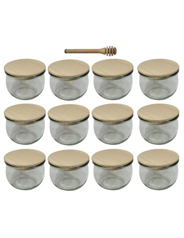 Słoiki i butelki - Słoiki WECK 12szt/ drewniane wieko, nabierak słoik 580ml TULIP - product 22