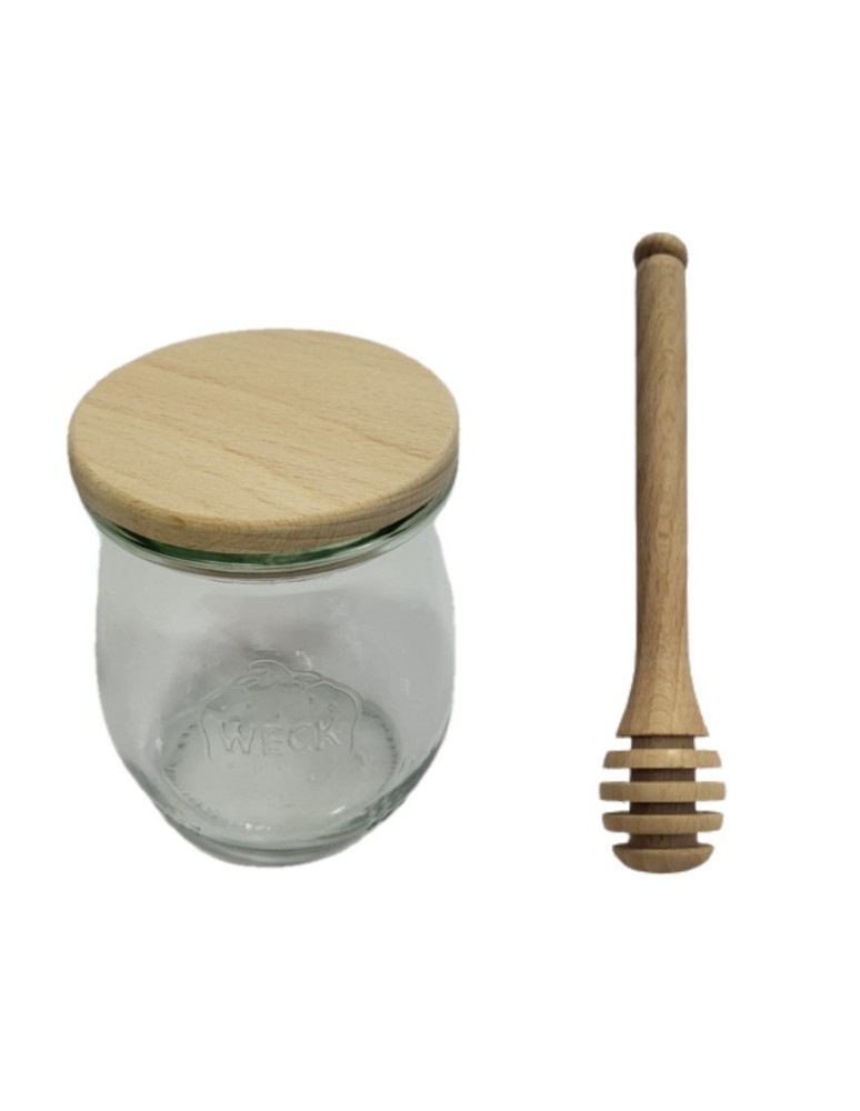 Słoiki i butelki - Słoiki WECK / drewniane wieko, nabierak słoik 220ml TULIP - product MODO24.PL 22