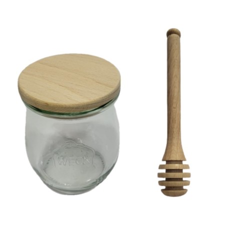 Słoiki WECK / drewniane wieko, nabierak słoik 220ml TULIP