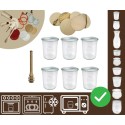 Słoiki WECK x6 / drewniane wieko, nabierak słoik 160ml MOLD