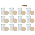Słoiki WECK 12szt/ drewniane wieko, miarka słoik 1050ml 1l MOLD