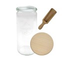 Słoiki WECK / drewniane wieko, miarka słoik 1040ml 1l CYLINDER