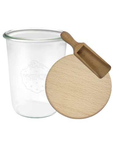 Słoiki i butelki - Słoiki WECK / drewniane wieko, miarka słoik 850ml MOLD - product 22
