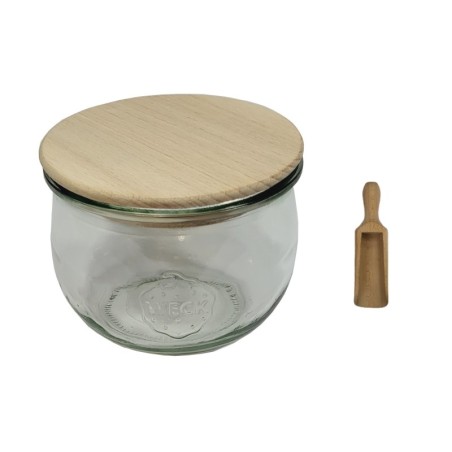 Słoiki WECK / drewniane wieko, miarka słoik 580ml TULIP