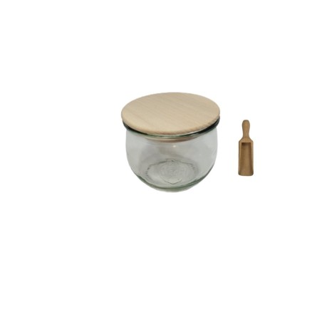 Słoiki WECK / drewniane wieko, miarka słoik 370ml TULIP