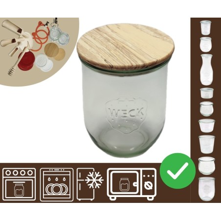 Słoiki WECK / drewniane wieko słoik 1l 1062ml TULIP
