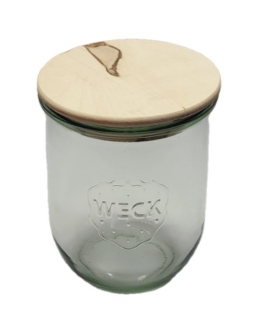 Słoiki i butelki - Słoiki WECK / drewniane wieko słoik 1l 1062ml TULIP - product 22