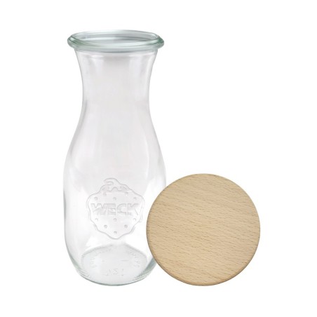 Słoiki WECK / drewniane wieko KARAFKA 1l 1062ml BUTELKA