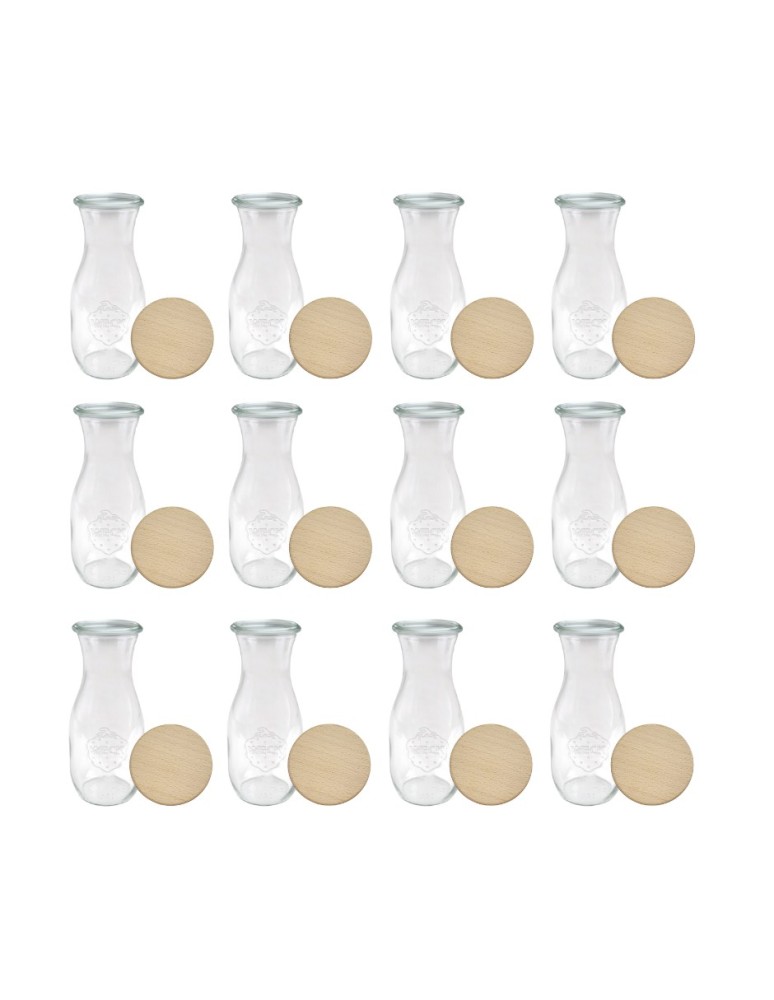 Słoiki i butelki - Słoiki WECK 12szt/ drewniane wieko KARAFKA 1l 1062ml BUTELKA - product MODO24.PL 22