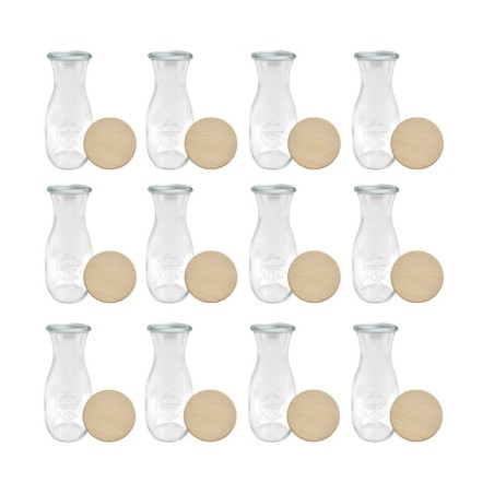 Słoiki WECK 12szt/ drewniane wieko KARAFKA 1l 1062ml BUTELKA