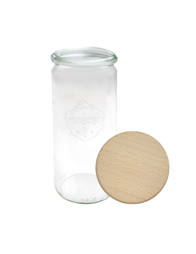Słoiki i butelki - Słoiki WECK / drewniane wieko słoik 1040ml 1l CYLINDER - product MODO24.PL 22