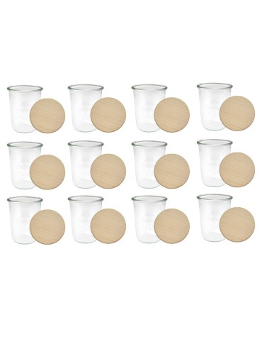 Słoiki i butelki - Słoiki WECK 12szt/ drewniane wieko słoik 850ml MOLD - product 22