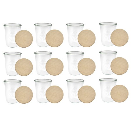 Słoiki WECK 12szt/ drewniane wieko słoik 850ml MOLD