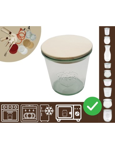 Słoiki i butelki - Słoiki WECK / drewniane wieko słoik 580ml MOLD - product 20