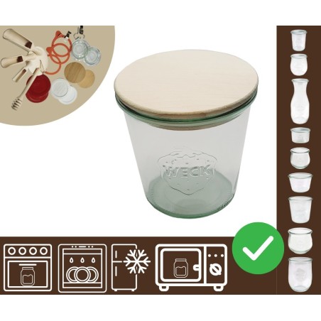 Słoiki WECK / drewniane wieko słoik 580ml MOLD