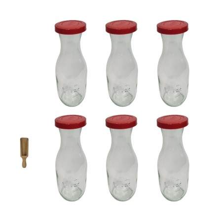 Słoiki WECK 6szt/ silikonowe wieko, miarka KARAFKA 1l 1062ml BUTELKA