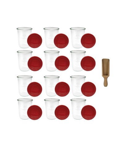 Słoiki i butelki - Słoiki WECK 12szt/ silikonowe wieko, miarka słoik 850ml MOLD - product 32