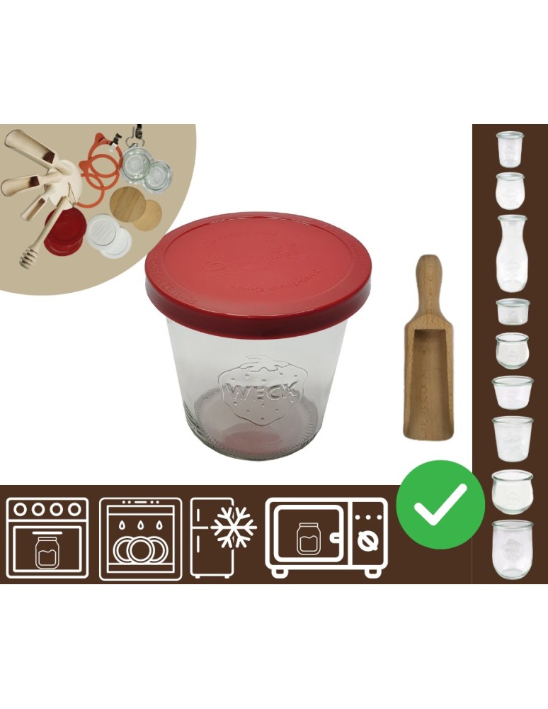 Słoiki i butelki - Słoiki WECK / silikonowe wieko, miarka słoik 580ml MOLD - product MODO24.PL 30