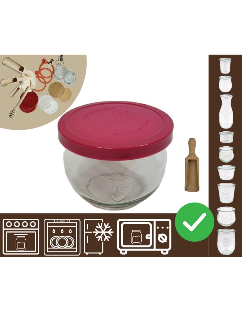 Słoiki i butelki - Słoiki WECK / silikonowe wieko, miarka słoik 370ml TULIP - product MODO24.PL 30