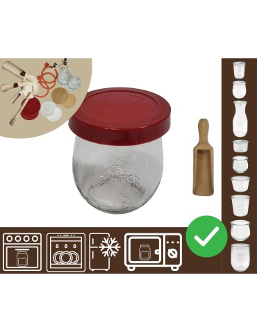 Słoiki i butelki - Słoiki WECK / silikonowe wieko, miarka słoik 220ml TULIP - product 30