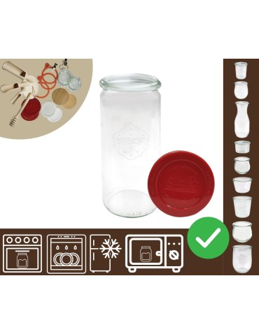 Słoiki i butelki - Słoiki WECK / silikonowe wieko słoik 1040ml 1l CYLINDER - product 30