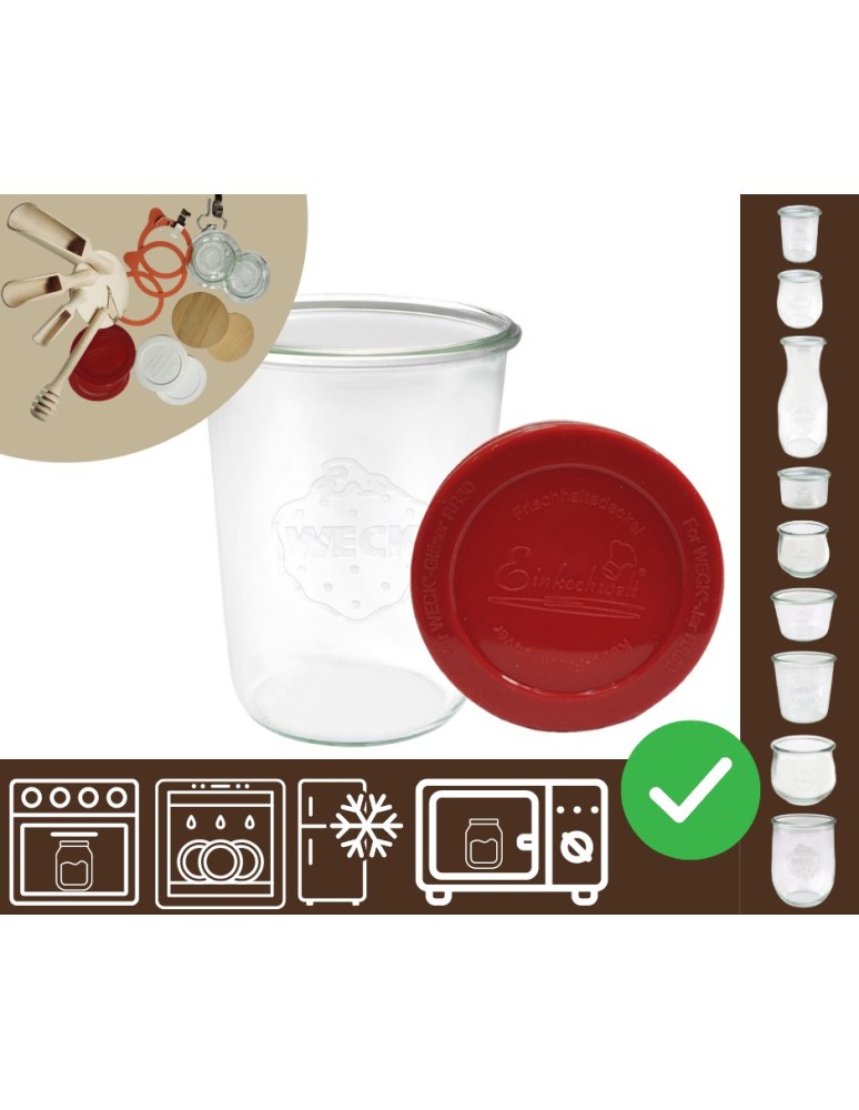 Słoiki i butelki - Słoiki WECK / silikonowe wieko słoik 850ml MOLD - product MODO24.PL 30