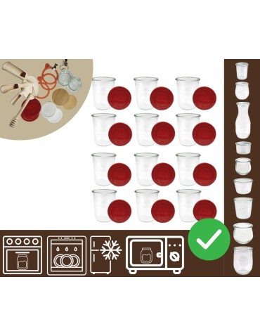 Słoiki i butelki - Słoiki WECK 12szt/ silikonowe wieko słoik 850ml MOLD - product 30