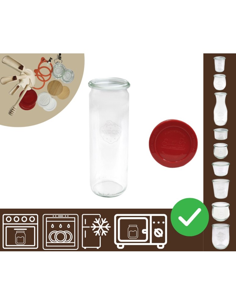 Słoiki i butelki - Słoiki WECK / silikonowe wieko słoik 600ml CYLINDER - product MODO24.PL 30