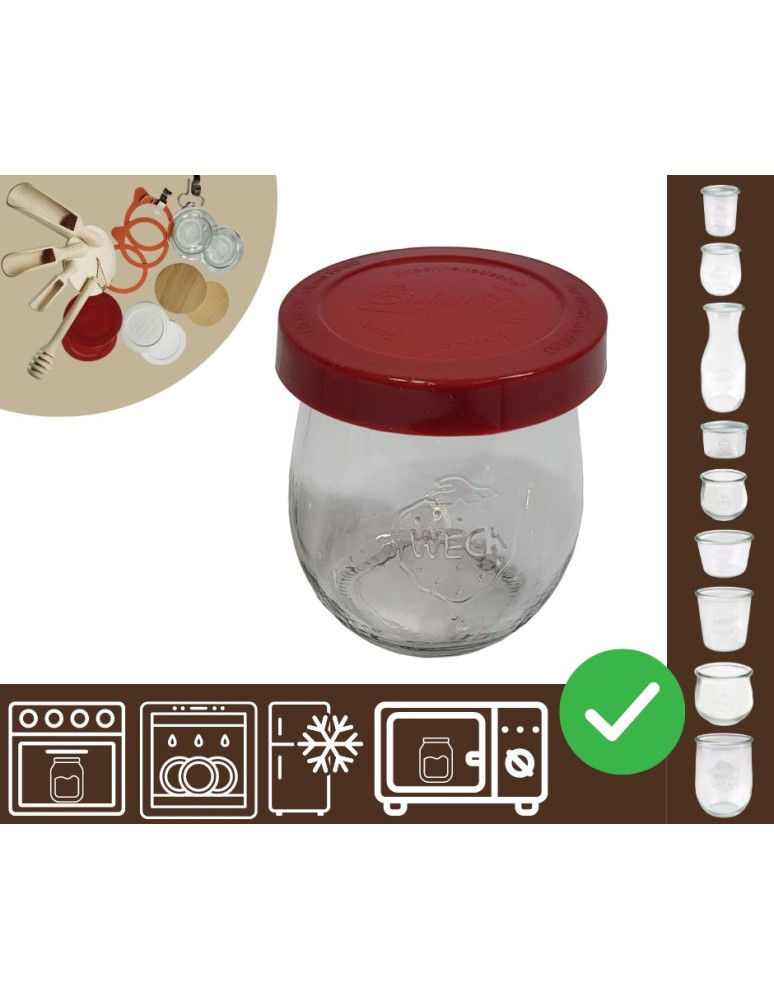 Słoiki i butelki - Słoiki WECK / silikonowe wieko słoik 220ml TULIP - product MODO24.PL 30