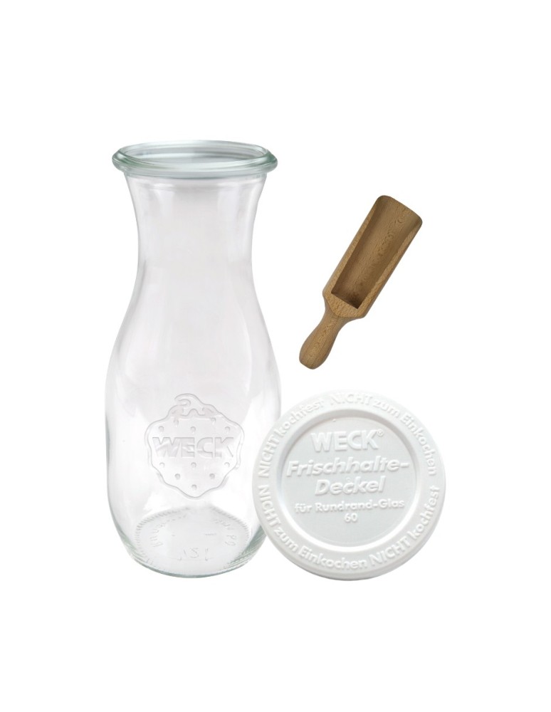 Słoiki i butelki - Słoiki WECK / plastikowe wieko, miarka KARAFKA 1l 1062ml BUTELKA - product MODO24.PL 32