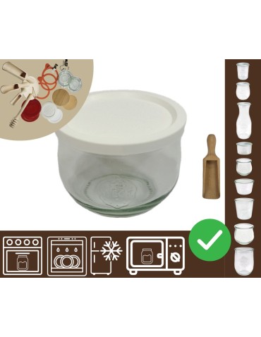 Słoiki i butelki - Słoiki WECK / plastikowe wieko, miarka słoik 580ml TULIP - product 30