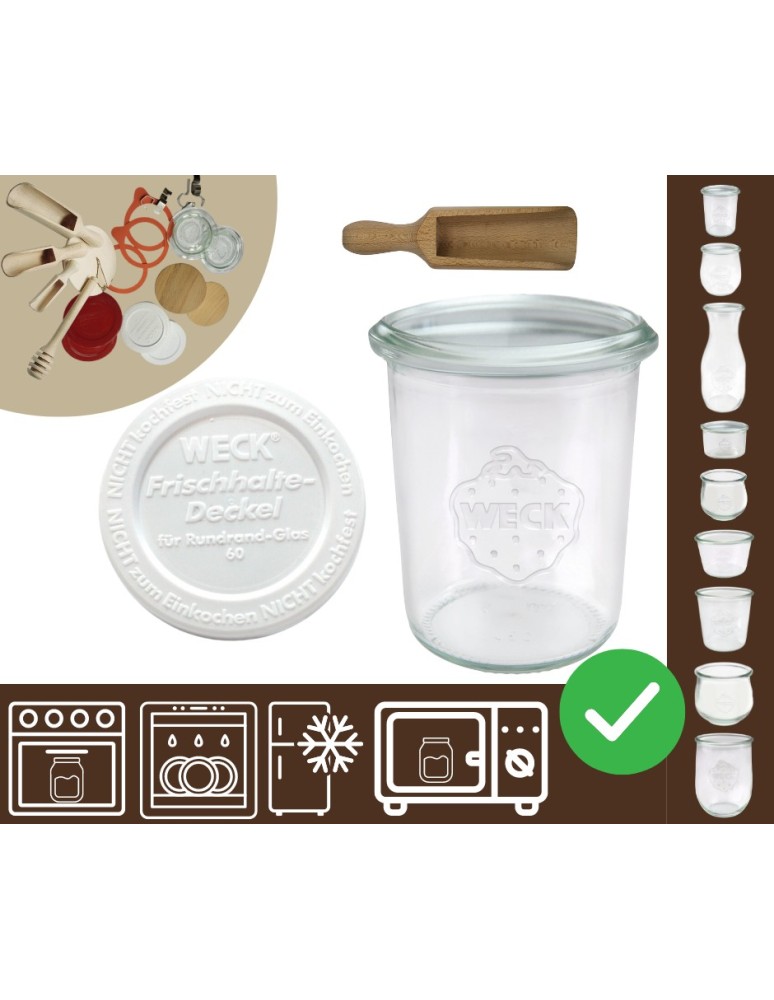 Słoiki i butelki - Słoiki WECK / plastikowe wieko, miarka słoik 160ml MOLD - produkt MODO24.PL 48