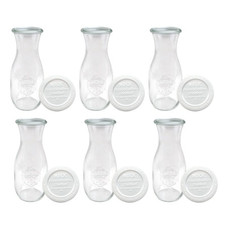 Słoiki WECK 6szt/ plastikowe wieko KARAFKA 1l 1062ml BUTELKA