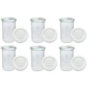 Słoiki WECK 6szt/ plastikowe wieko słoik 1050ml 1l MOLD