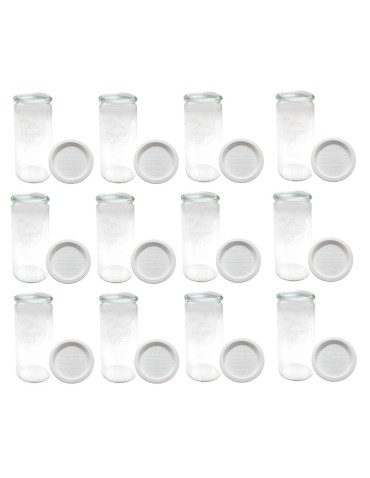 Słoiki i butelki - Słoiki WECK 12szt/ plastikowe wieko słoik 1040ml 1l CYLINDER - product 32