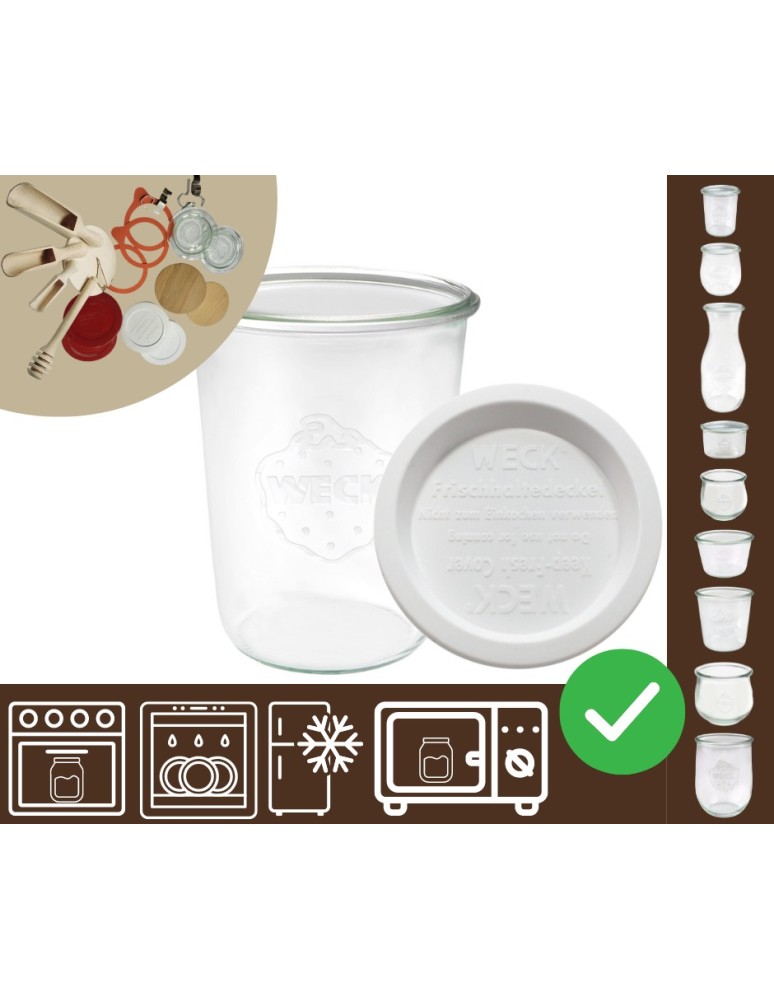 Słoiki i butelki - Słoiki WECK / plastikowe wieko słoik 850ml MOLD - product MODO24.PL 30