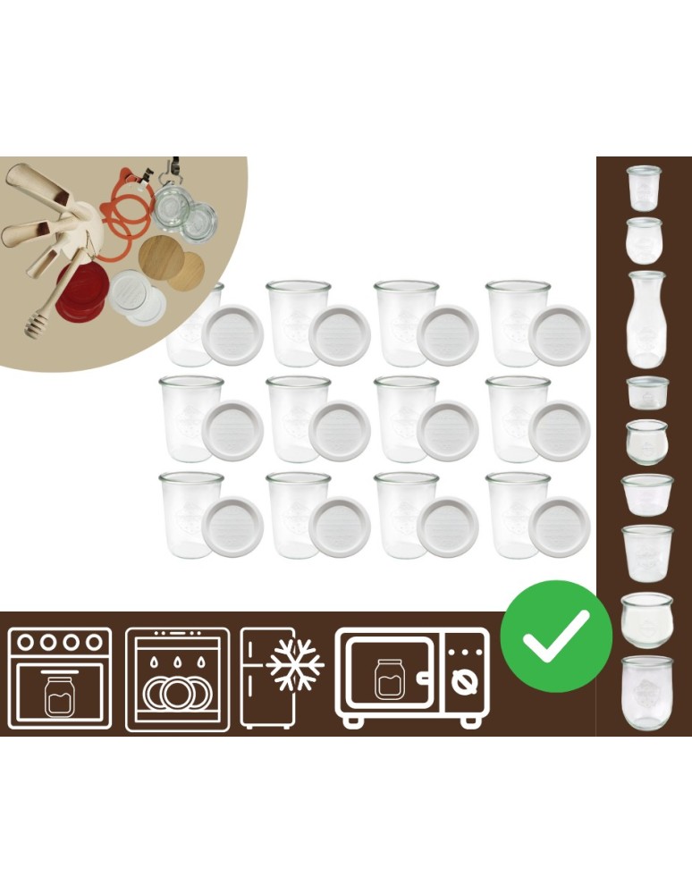 Słoiki i butelki - Słoiki WECK 12szt/ plastikowe wieko słoik 850ml MOLD - product MODO24.PL 30
