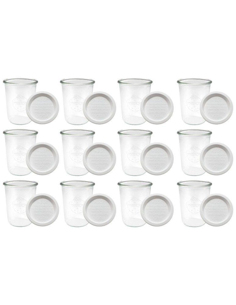Słoiki i butelki - Słoiki WECK 12szt/ plastikowe wieko słoik 850ml MOLD - product MODO24.PL 32